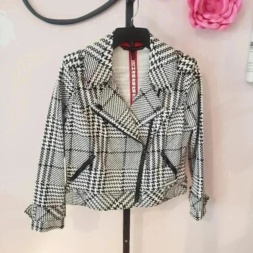 White House Black Market Houndstooth Jacket